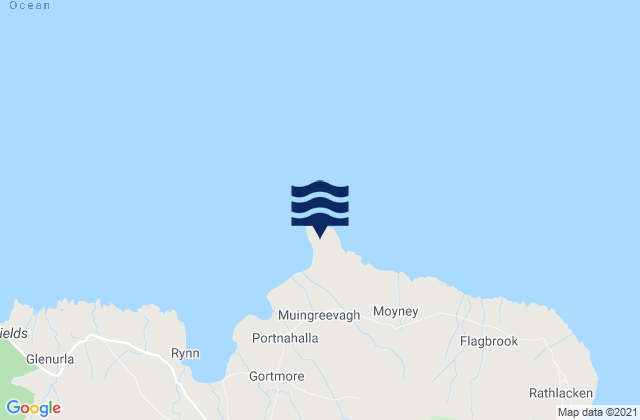 Mappa delle Getijden in Downpatrick Head, Ireland
