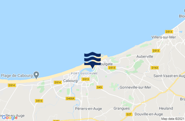 Mappa delle Getijden in Dozulé, France