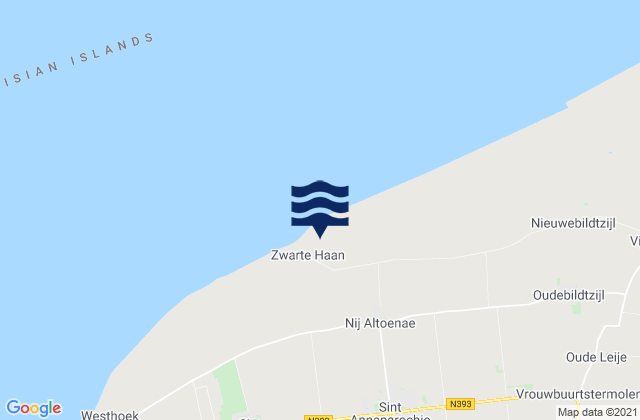 Mappa delle Getijden in Dronryp, Netherlands