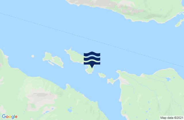 Mappa delle Getijden in Dry Spruce Island, United States