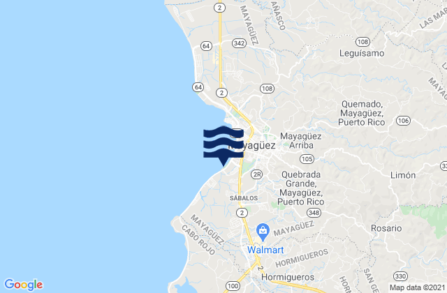 Mappa delle Getijden in Duey Bajo Barrio, Puerto Rico