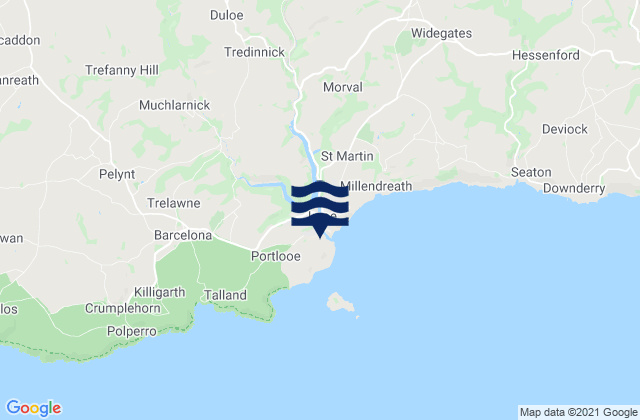 Mappa delle Getijden in Duloe, United Kingdom