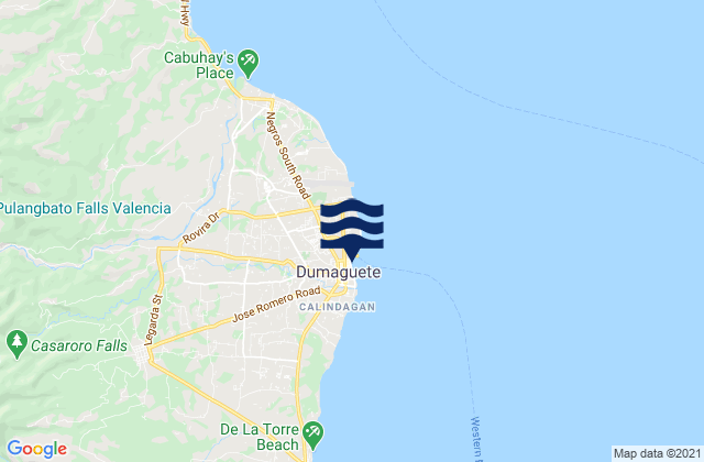 Mappa delle Getijden in Dumaguete, Philippines