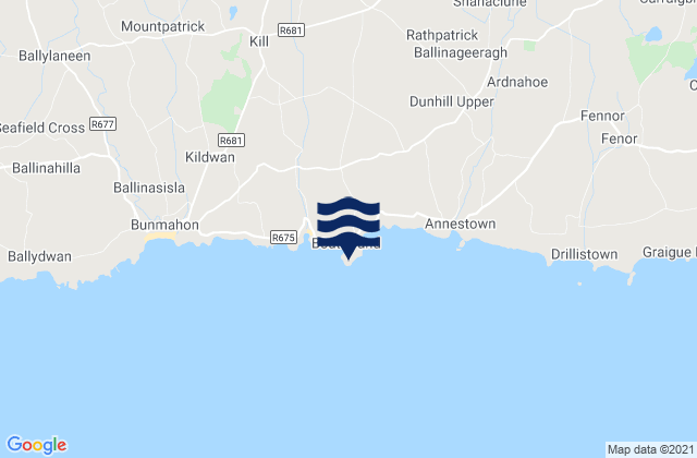 Mappa delle Getijden in Dunabrattin Head, Ireland