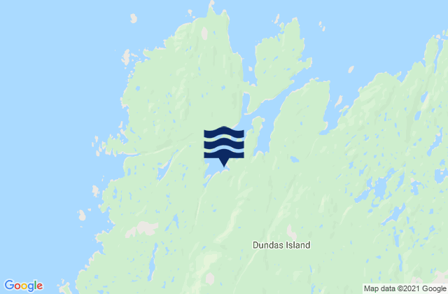 Mappa delle Getijden in Dundas Island, Canada