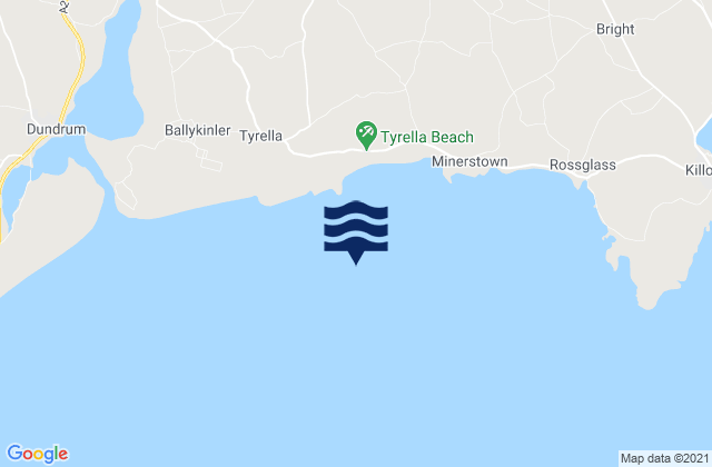 Mappa delle Getijden in Dundrum Bay, United Kingdom
