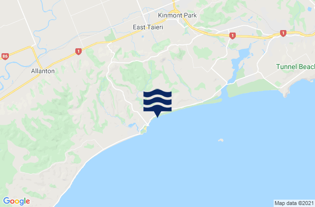 Mappa delle Getijden in Dunedin City, New Zealand