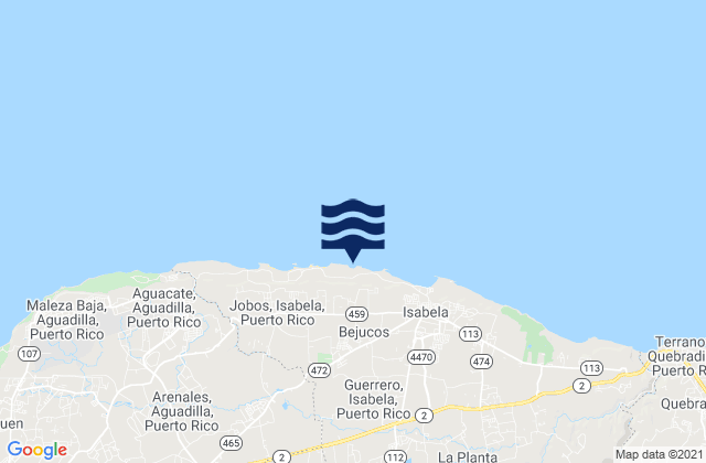 Mappa delle Getijden in Dunes (Puerto Rico), Puerto Rico