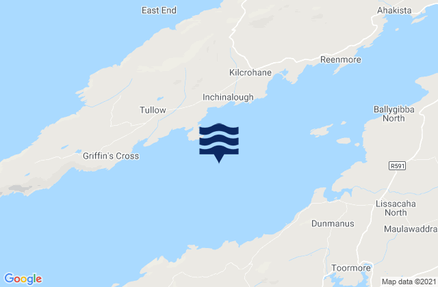 Mappa delle Getijden in Dunmanus Bay, Ireland