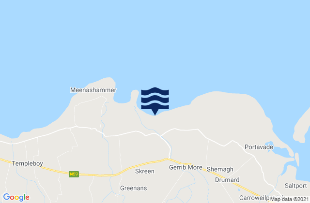 Mappa delle Getijden in Dunmoran Strand, Ireland