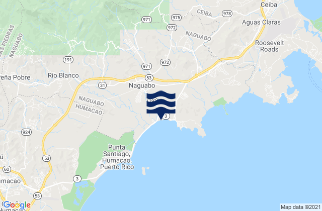 Mappa delle Getijden in Duque, Puerto Rico
