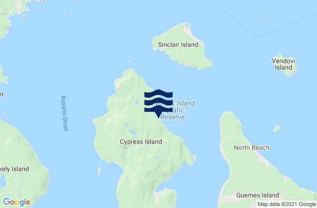 Mappa delle Getijden in Eagle Harbor (Cypress Island), United States