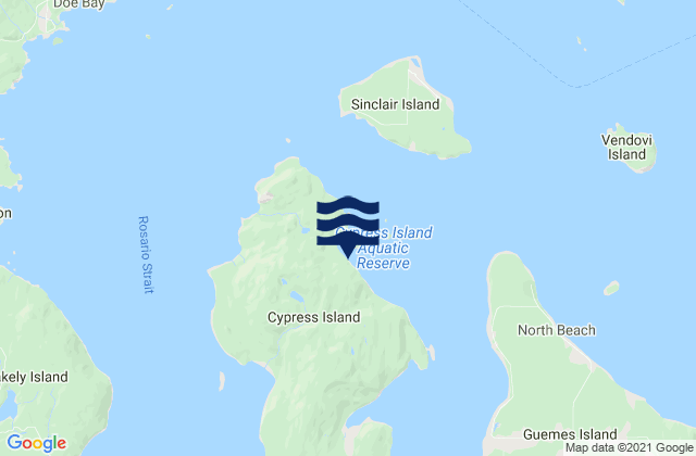 Mappa delle Getijden in Eagle Harbor Cypress Island, United States