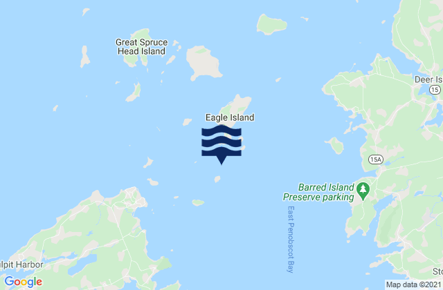 Mappa delle Getijden in Eagle Island 0.4 nautical mile S of, United States