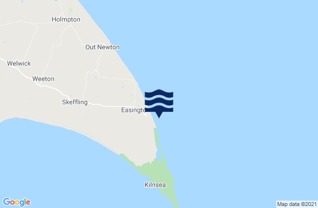 Mappa delle Getijden in Easington Beach, United Kingdom