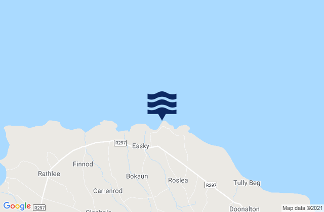 Mappa delle Getijden in Easkey Right, Ireland