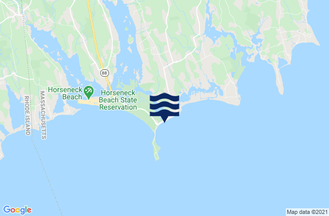 Mappa delle Getijden in East Horseneck Beach, United States