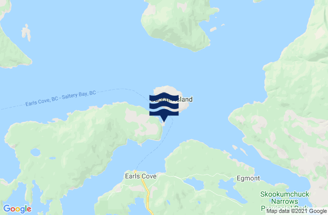 Mappa delle Getijden in East Point Islet, Canada
