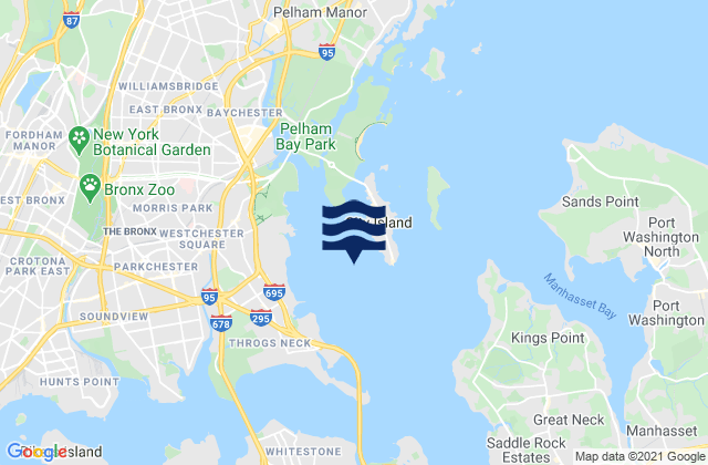 Mappa delle Getijden in Eastchester Bay near Big Tom, United States