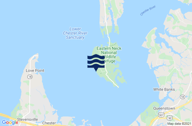 Mappa delle Getijden in Eastern Neck Island, United States