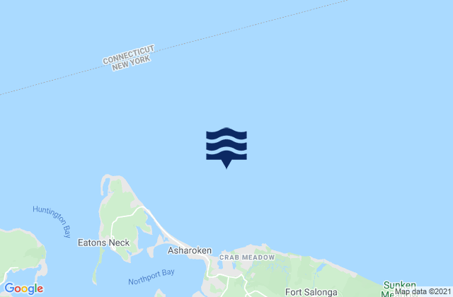 Mappa delle Getijden in Eatons Neck 2.5 miles east of, United States
