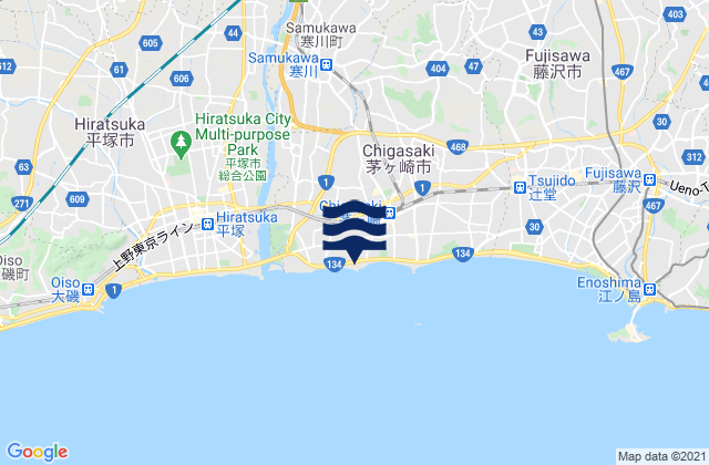 Mappa delle Getijden in Ebina Shi, Japan