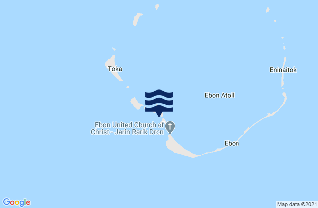 Mappa delle Getijden in Ebon (Boston) Atoll, Kiribati