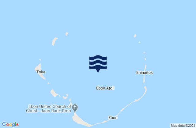 Mappa delle Getijden in Ebon Atoll, Marshall Islands