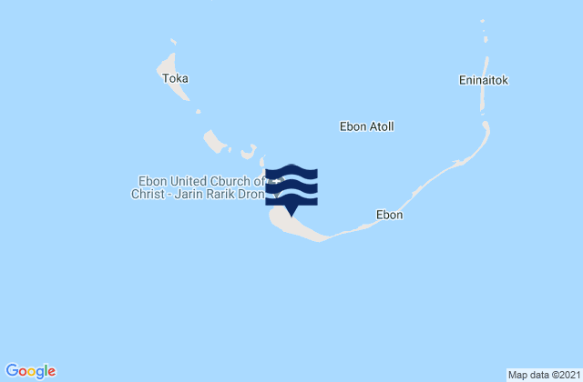 Mappa delle Getijden in Ebon, Marshall Islands