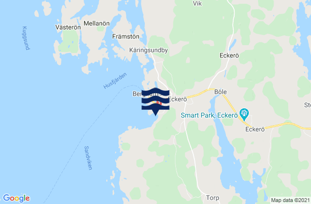 Mappa delle Getijden in Eckerö, Aland Islands