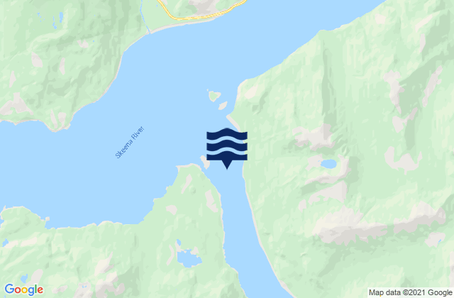Mappa delle Getijden in Ecstall River, Canada