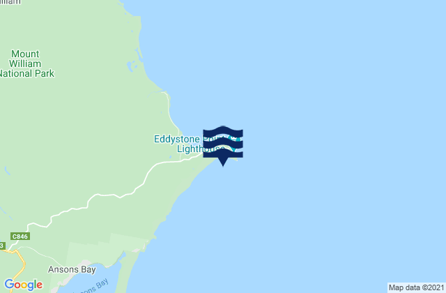 Mappa delle Getijden in Eddystone Point, Australia