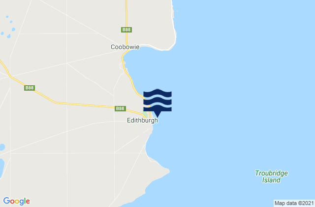 Mappa delle Getijden in Edithburgh, Australia