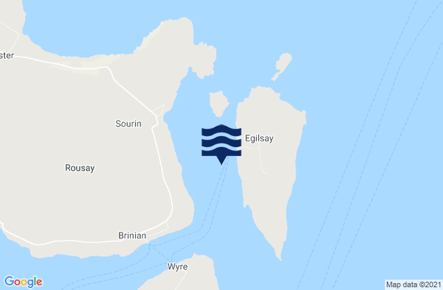 Mappa delle Getijden in Egilsay, United Kingdom