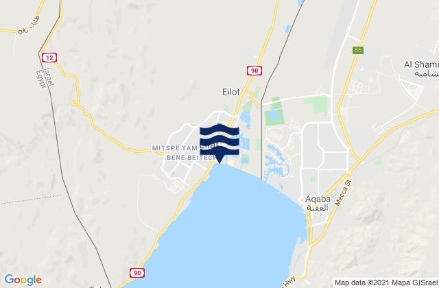 Mappa delle Getijden in Eilat, Israel