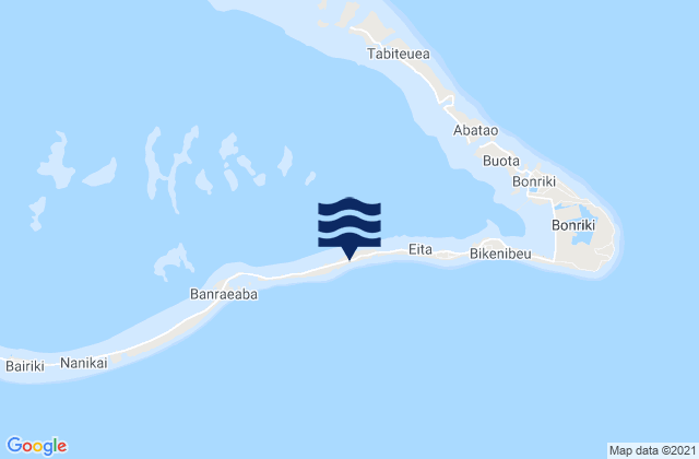 Mappa delle Getijden in Eita Village, Kiribati