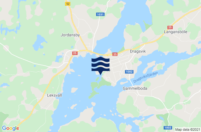 Mappa delle Getijden in Ekenäs, Finland