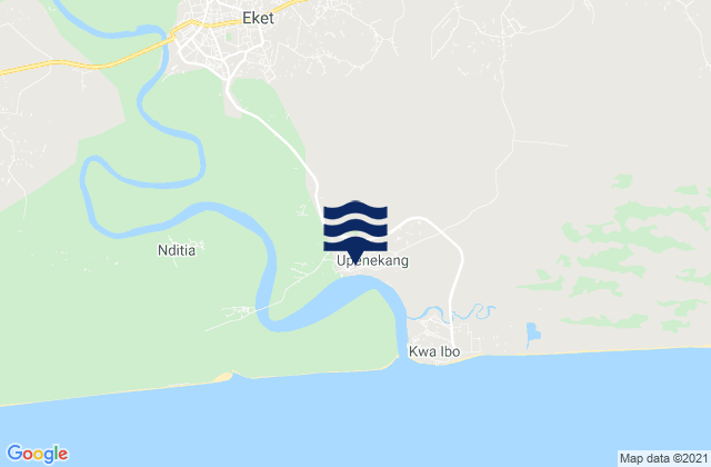 Mappa delle Getijden in Eket, Nigeria