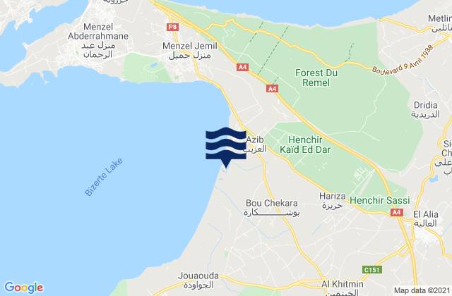 Mappa delle Getijden in El Alia, Tunisia