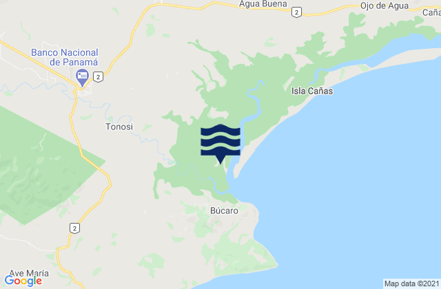 Mappa delle Getijden in El Bebedero, Panama