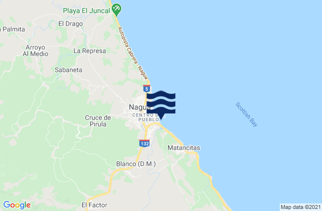 Mappa delle Getijden in El Factor, Dominican Republic