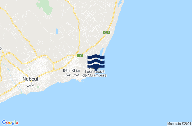 Mappa delle Getijden in El Maamoura, Tunisia