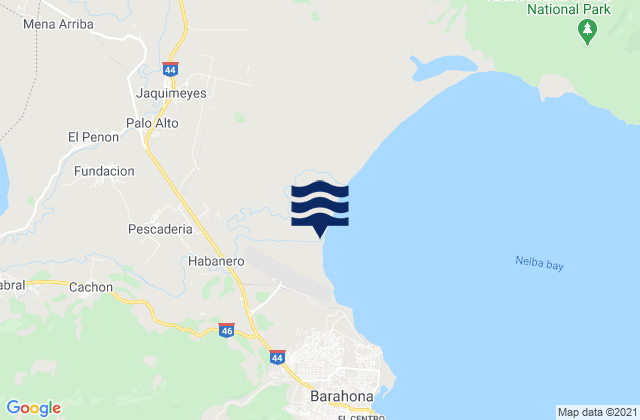 Mappa delle Getijden in El Peñón, Dominican Republic