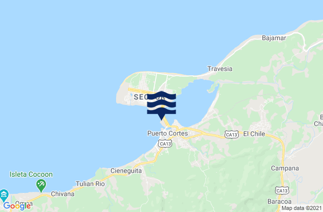 Mappa delle Getijden in El Porvenir, Honduras