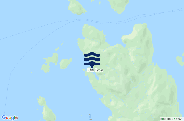 Mappa delle Getijden in Elfin Cove, United States