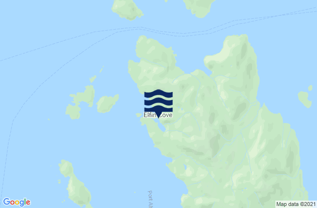 Mappa delle Getijden in Elfin Cove Port Althorp, United States