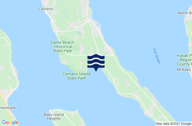 Mappa delle Getijden in Elger Bay, United States