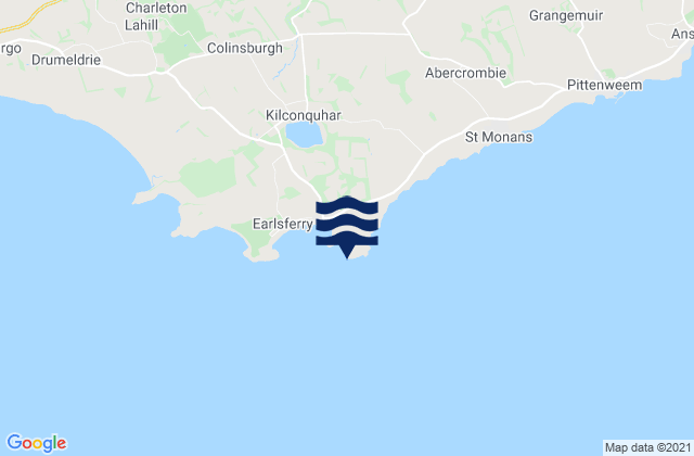 Mappa delle Getijden in Elie Ness, United Kingdom
