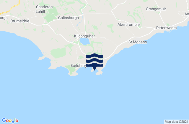 Mappa delle Getijden in Elie Ruby Bay Beach, United Kingdom