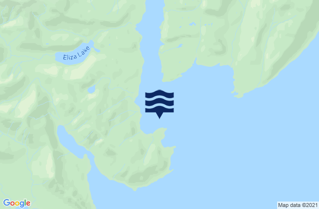Mappa delle Getijden in Eliza Harbor (Liesnoi Island), United States